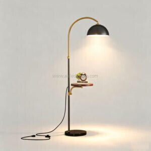 floor light with side table e27 usb wireless charging standing lamp
