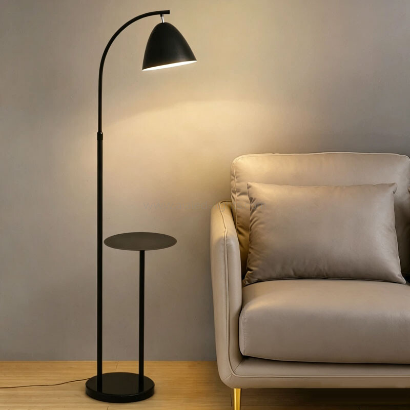 Floor Lamp with Side Table Wireless Charger E27 USB Floor Light for Sofa side living room
