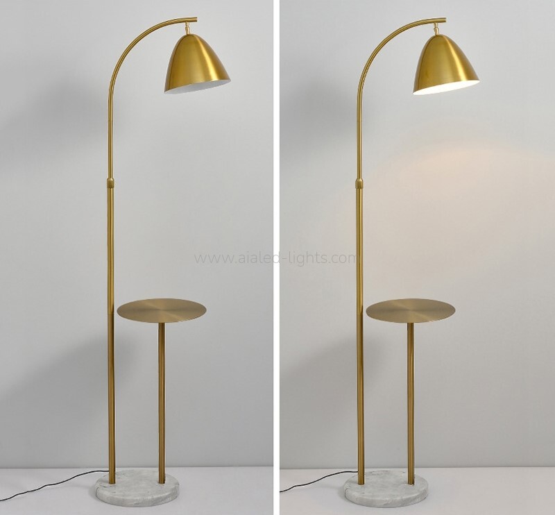 Floor Lamp with Side Table Wireless Charger E27 USB Floor Light for Sofa side living room