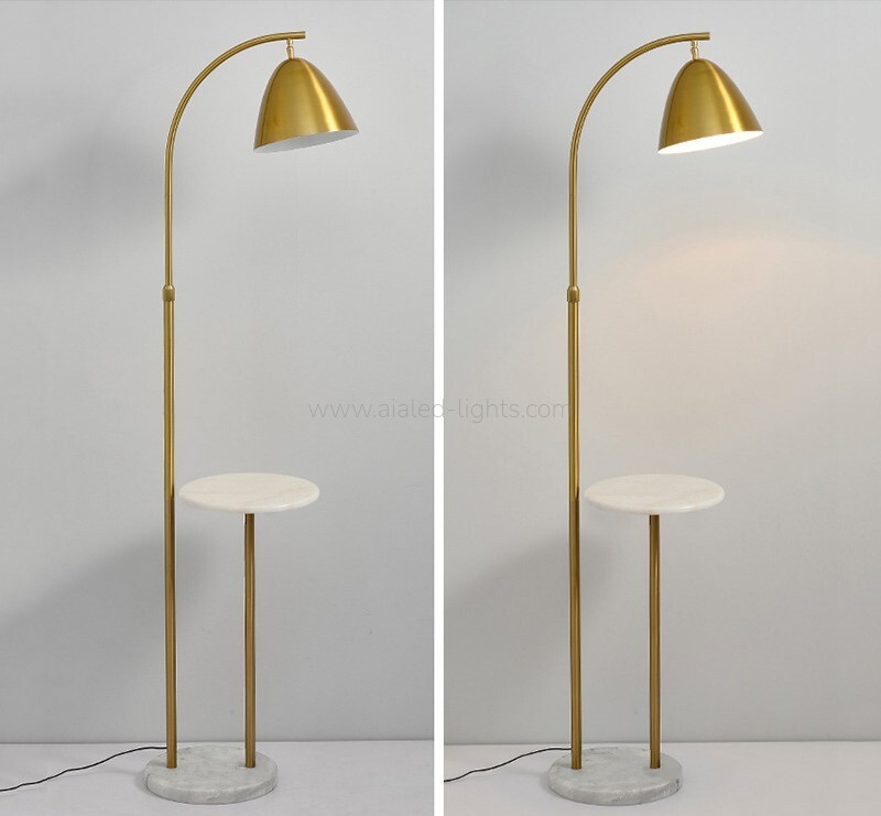 Floor Lamp with Side Table Wireless Charger E27 USB Floor Light for Sofa side living room