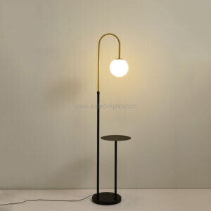 modern globe floor lamp with side table usb standing lamp