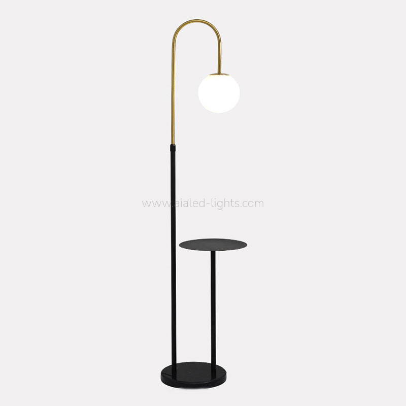 Modern Globe Floor Lamp With Side Table G9 USB Standing Lamp