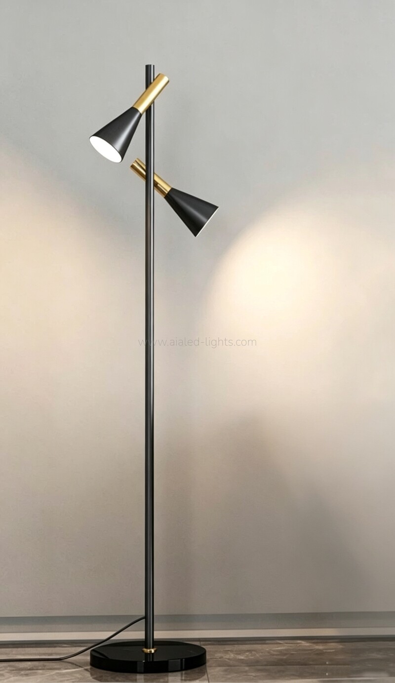 Dual Head Floor Light standard Lamp E27 Modrn Adjustable