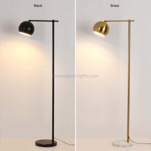 3‑head floor lamp with marble base adjustable spotlight standing lamp