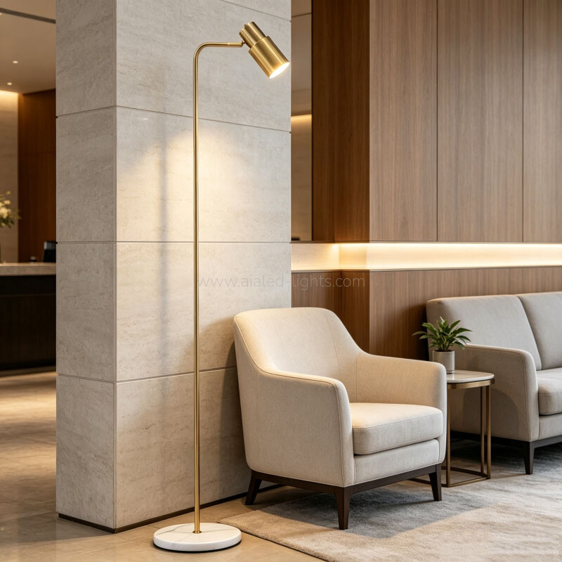 Floor Lamp Contemporary Flexible Metal Shade Reading Sdanding Light E27