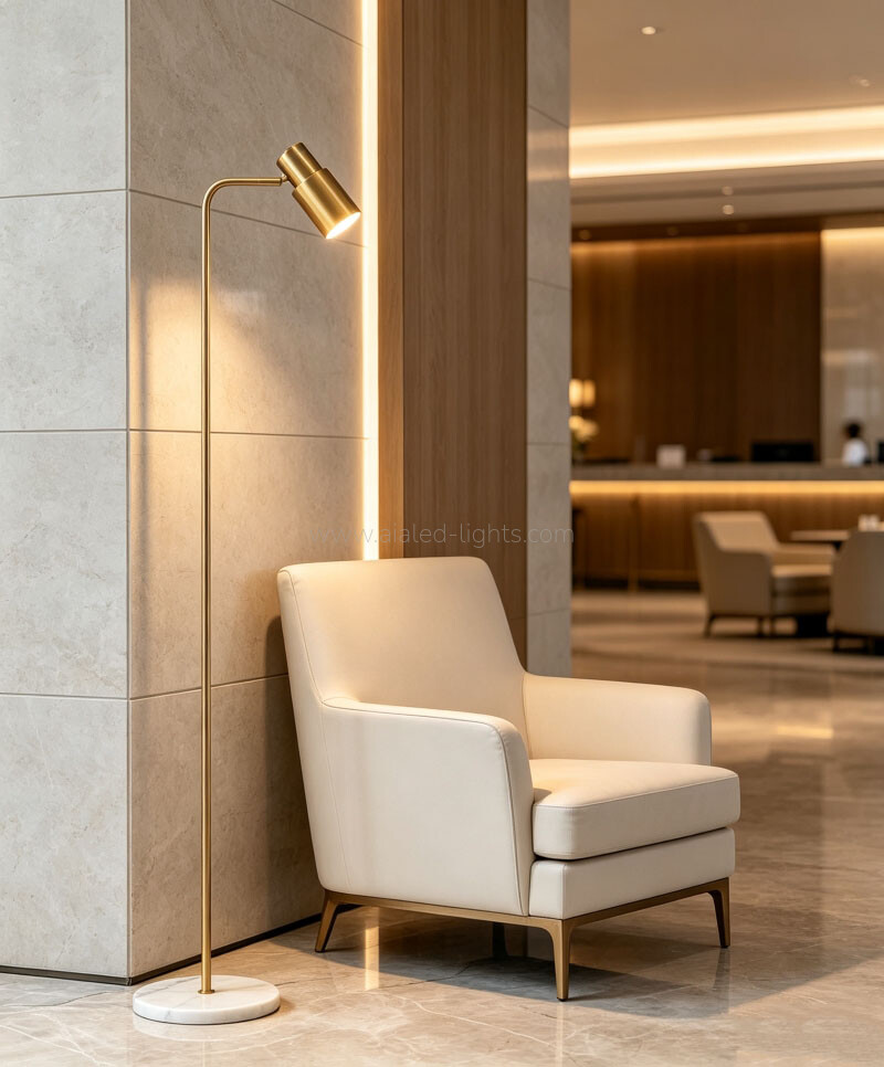 Floor Lamp Contemporary Flexible Metal Shade Reading Sdanding Light E27
