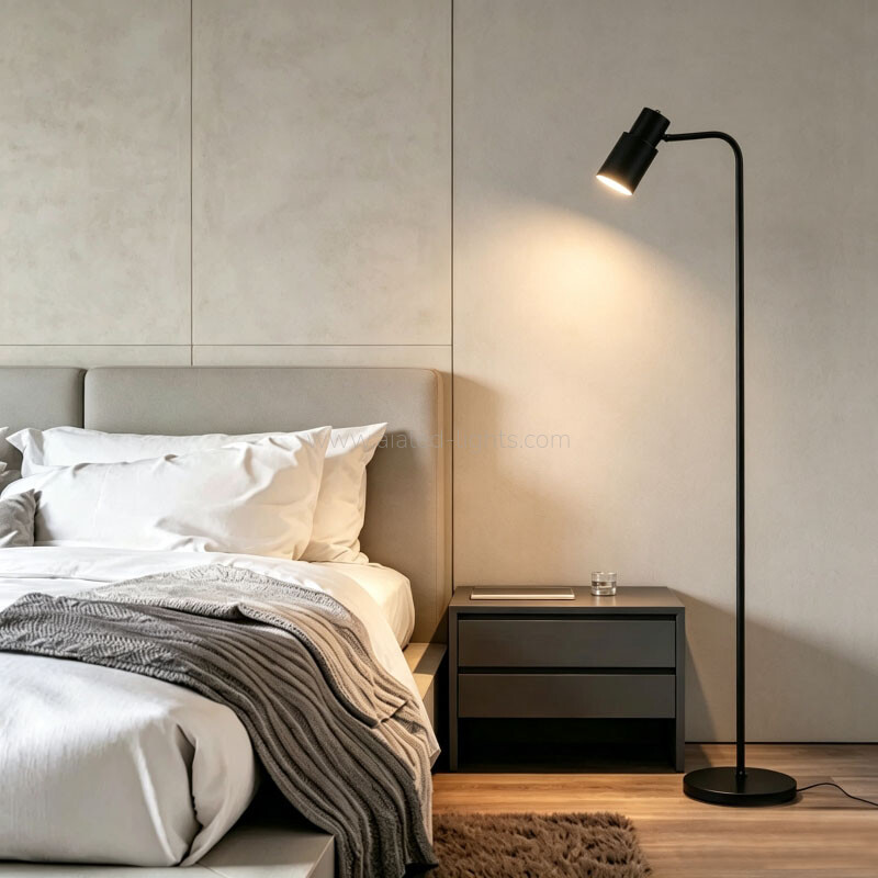 Floor Lamp Contemporary Flexible Metal Shade Reading Sdanding Light E27
