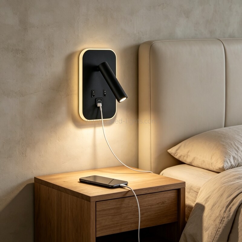 3w spotlight contemporary bed wall light with switch for hotel villa (复制)