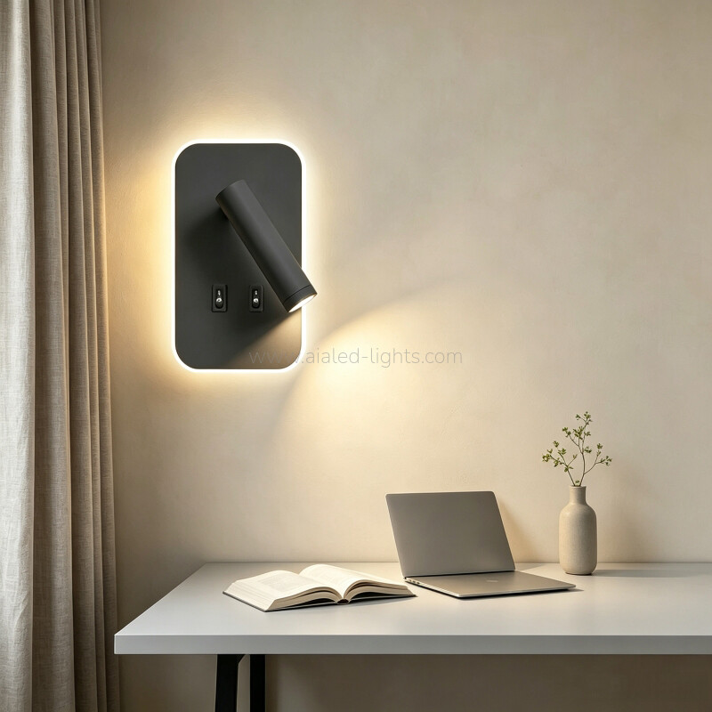 3w spotlight contemporary bed wall light with switch for hotel villa (复制)