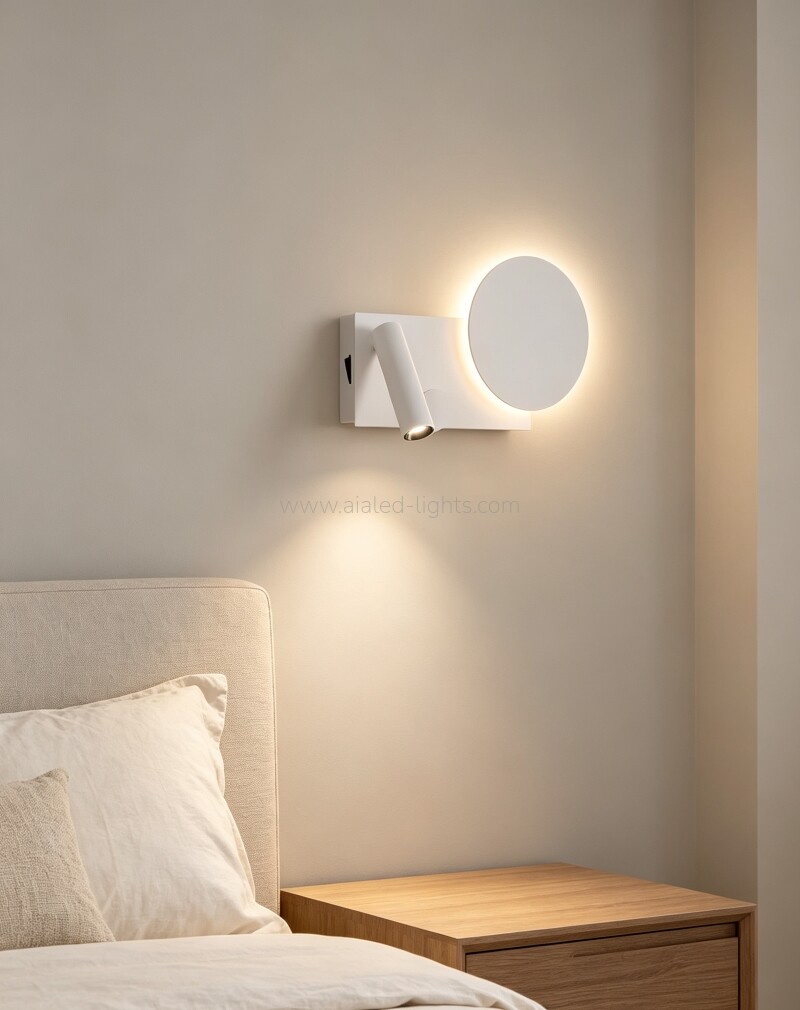 3W Spotlight Bedside Wall Lamp for Bedroom Hotel Villa Project