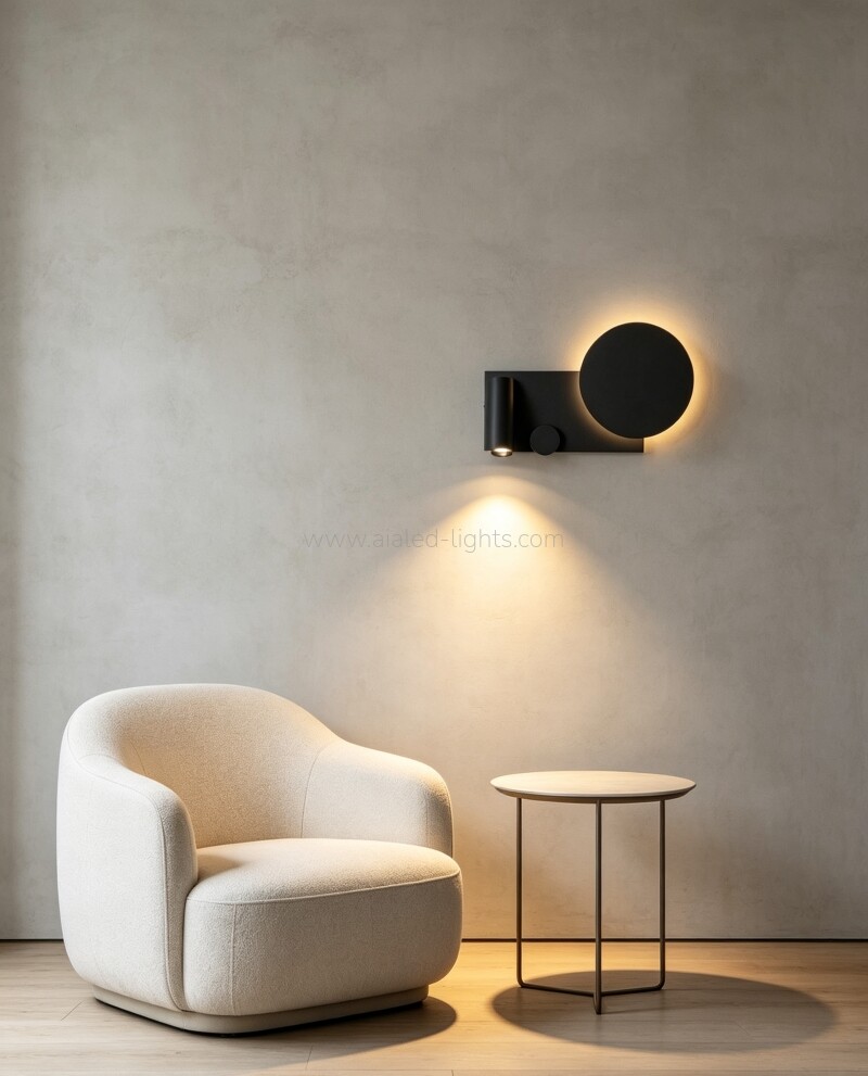 3W Spotlight Bedside Wall Lamp for Bedroom Hotel Villa Project