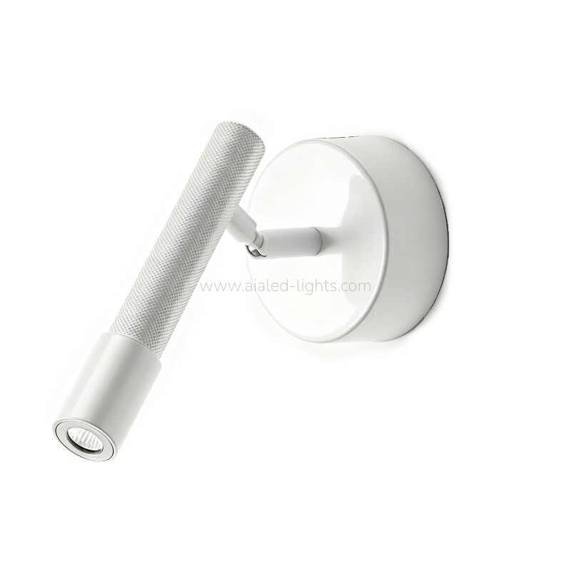 Round base Bedside Wall Lamp 3W reading spotlight for Bedroom