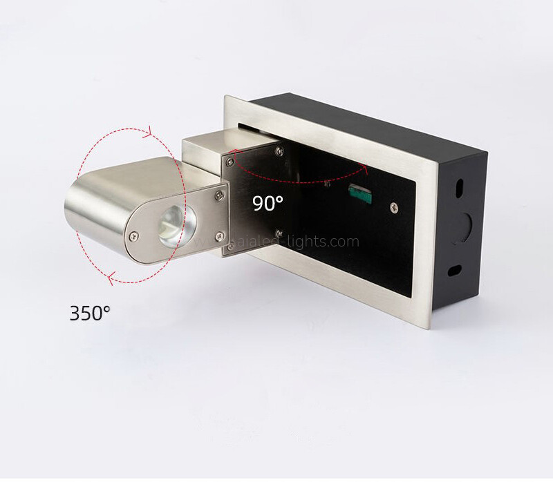3W Recesed Modern Bedside Wall Lamps Heardboard Book SpotLight