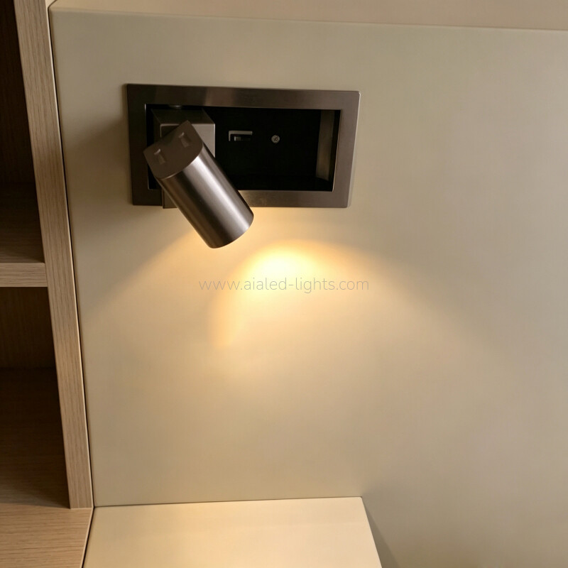 3W Recesed Modern Bedside Wall Lamps Heardboard Book SpotLight