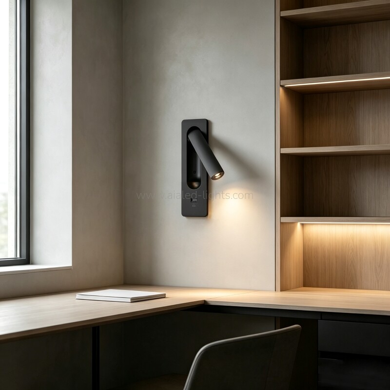 Built-in Reading Wall Lamp for Bedroom 3W spotlight