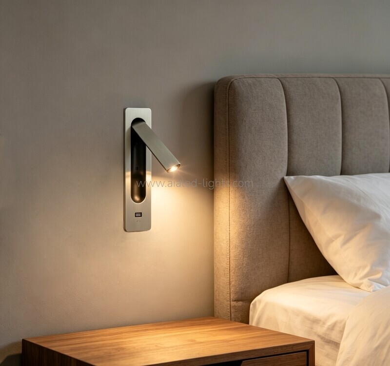 Built-in Reading Wall Lamp for Bedroom 3W spotlight