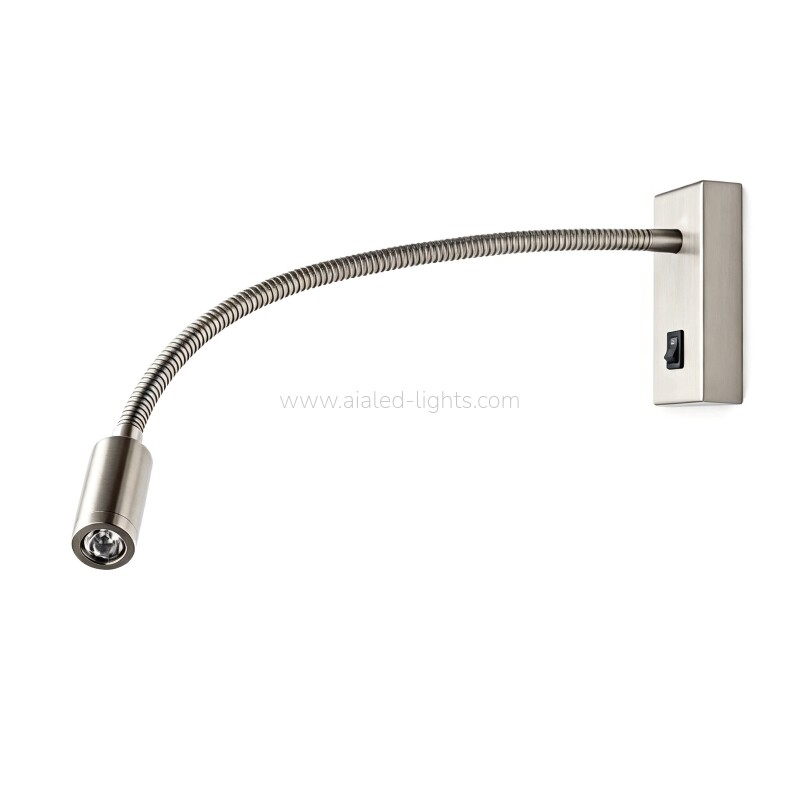 surface gooseneck reading wall lamp 3w swanneck bedside spotlight