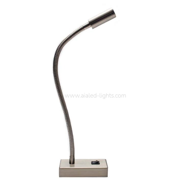 Surface Gooseneck Reading Wall Lamp 3W Swanneck Bedside Spotlight