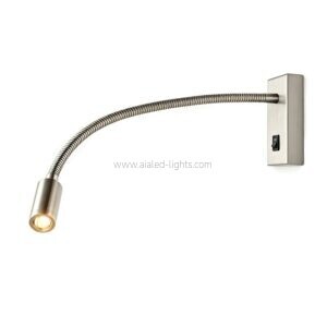 surface gooseneck reading wall lamp 3w swanneck bedside spotlight