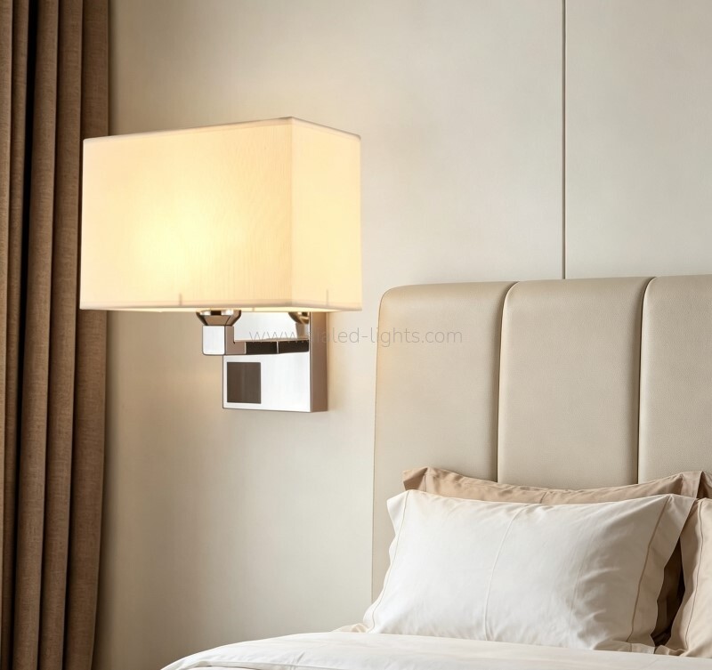Sqaure Shade Surface Wall Lamp E27 Wall Light USB Socket