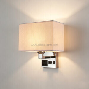 sqaure fabrid shade wall lamp sconce e27 wall light usb (复制)