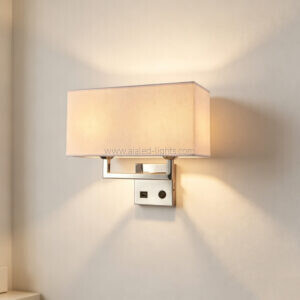 sqaure fabrid shade wall lamp sconce e27 wall light usb