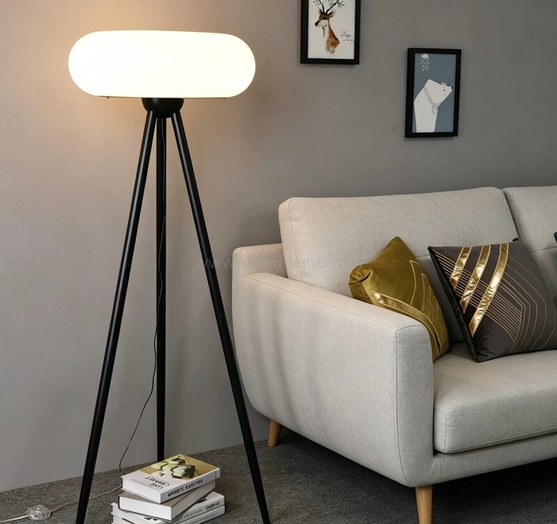 Wooden Acrylic Floor Lamp Round Standing Lamp Table Lamp E27 for Villa