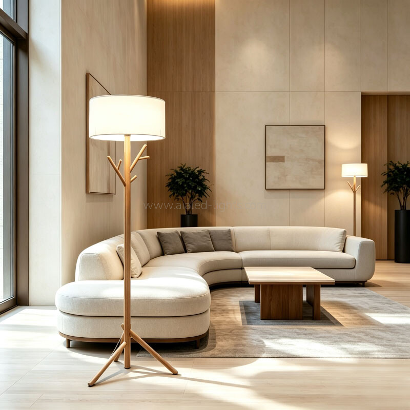 wooden floor lamp with coat hook standing lamp for hotel villa living room bedroom e27