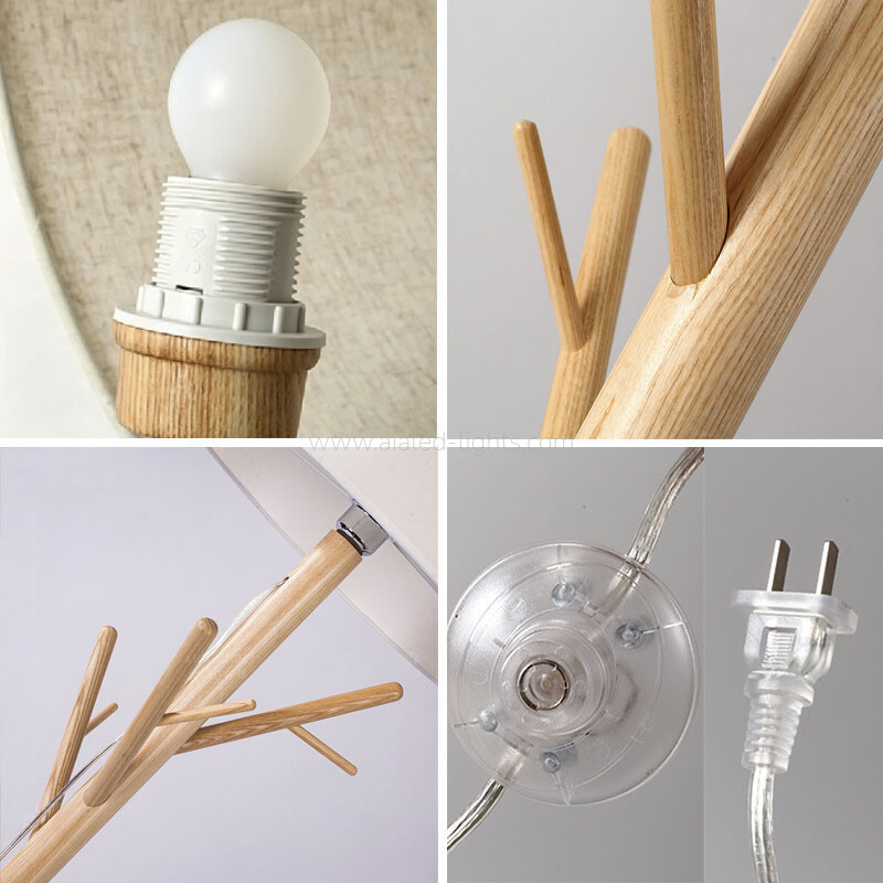 wooden floor lamp with coat hook standing lamp for hotel villa living room bedroom e27