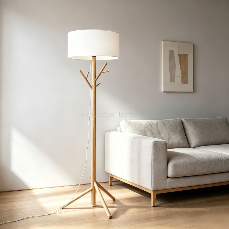 wooden floor lamp with coat hook standing lamp for hotel villa living room bedroom e27