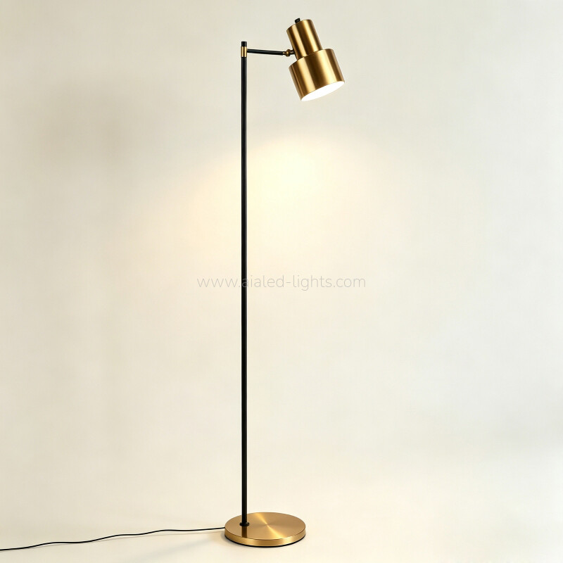 Rotatable Head Floor Lamp Minimalist Budget Standing Lamp with E27 Socket