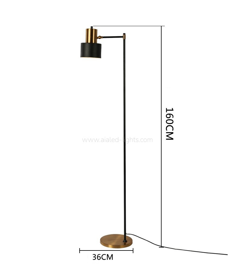 Rotatable Head Floor Lamp Minimalist Budget Standing Lamp with E27 Socket