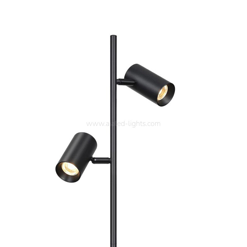 2‑Head Adjustable Spotlight Floor Lamp Modern Metal Standing Lamp for Hotel Decor