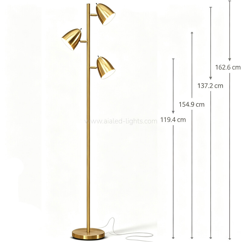 3xE27 Flexible Floor Lamp Reading standard lamp for Hotel Villa Project