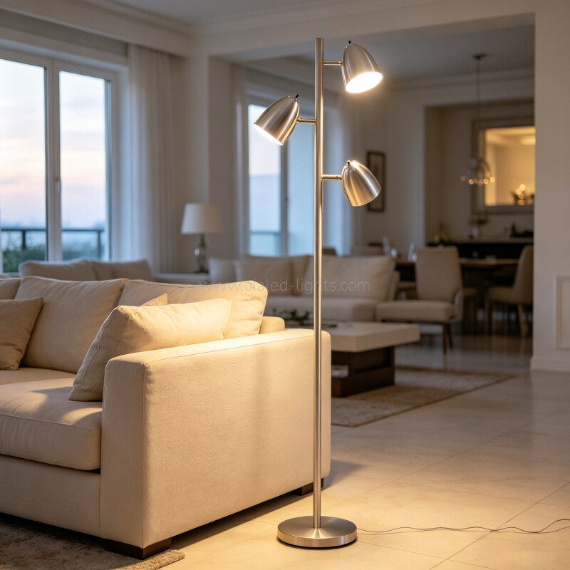 3xE27 Flexible Floor Lamp Reading standard lamp for Hotel Villa Project
