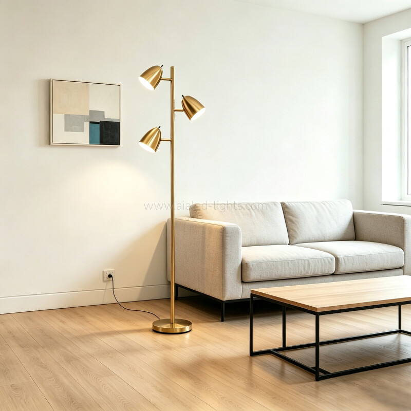 3xE27 Flexible Floor Lamp Reading standard lamp for Hotel Villa Project