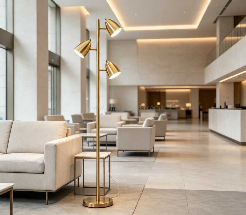 3xE27 Flexible Floor Lamp Reading standard lamp for Hotel Villa Project