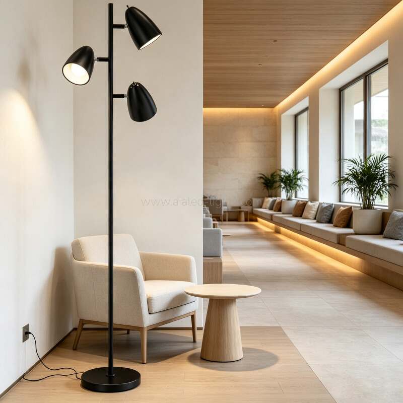3xE27 Flexible Floor Lamp Reading standard lamp for Hotel Villa Project