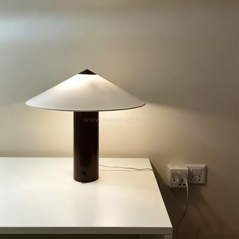 Floor Light Conical Linen Shade Contemporary Floor Lamp E27 Luxury Twin-Stem