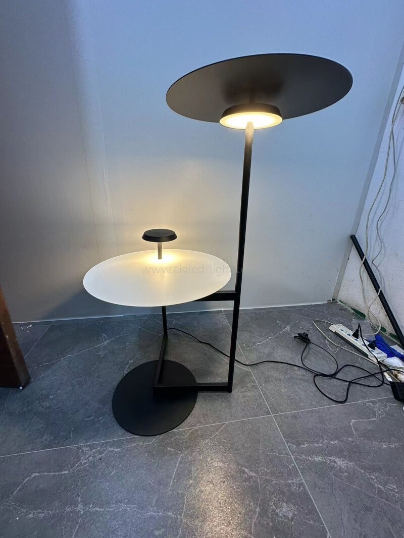floor lamp set metal shade smd reading standard light modern simple