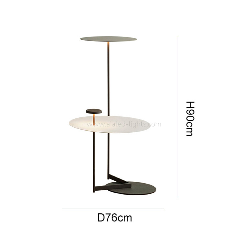 Floor Lamp Set Metal Shade SMD Reading Standard Light Modern Simple 